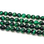 MJDCB Stone Beads 4mm 85pcs Round Green Tiger's Eye Loose Gemstone Bead Charms for Jewelry Making Bracelet Necklace Earring Pendant - color: Green Tiger's Eye, size: 4mm