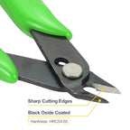 HARFINGTON 5" Flush Cut Pliers Small Precision Wire Cutter Side Cutter Diagonal Cutting Pliers for Jewelry Model Electronic 3D Print, Green - color: Green