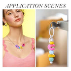 Cheriswelry 50Pcs Acrylic Letter Beads Large Hole European Bracelet Bead Vowel Alphabet Loose Spacer Beads 19.8-21mm for DIY Craft Necklace Keychain Making Hole:6.3mm - color: 10 Color