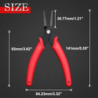 5.5 Inches Long Needle-Nose Pliers Mini Needle Nose Pliers Long Nose Pliers Precision Pliers Mini Jewelry Pliers Jewelry Making Tools Craft Pliers for Jewelry Repair Wire Bending Gripping - style: Needle-Nose Pliers