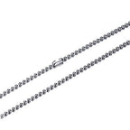 Titanium Stainless Steel Small Beads Ball Chain Necklace for Men Women 24-38 Inches Silver Black Gold - color: Silver, 6mm wide