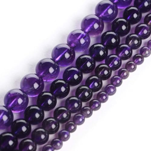 35pcs Adabele Lab Created Purple Amethyst Gemstone 10mm Round Beads Gem Stone Spacer for DIY Craft Jewelry Making GS7-10 - color: Amethyst (Lab Created/Synthetic), size: 10mm (35pcs/1 Strand)