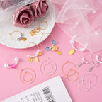 Pndeyo 280pcs Hypoallergenic Earring Beading Hoops, 20mm 25mm 30mm 35mm Round Hoop Earrings Findings, Open Earring Wire Ring Accessories for Jewelry Making- Silver & Gold - color: Silver & Gold-280pcs