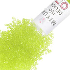 Miyuki Delica Seed Beads – Size 11/0 (1.6 mm), DB0712, Transparent Chartreuse, 7.2 g, Approx. 1440 Beads, Made in Japan - color: DB0712 - Transparent Chartreuse