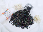 LAIDANLA 1000PCS Acrylic Number Beads Colorful Number Black Round Bead 7×4mm for Jewelry Bracelets Necklaces Key Chains Making - color: W-Colorful Number Black Beads