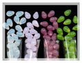 120+ Bead Kit of 6x9mm Pendant Drop Beads - Teardrop Glass Beads for Jewelry Making Set in 4 Opal Colors: White, Pink, Dark Pink, Grass Green - color: SET Teardrop Opal