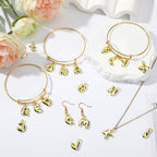 SANNIX 26Pcs Letter Charms, Initial Letter Charm for Jewelry Making, Gold A-Z Alphabet Letter Charm Pendants for Bracelet Necklace Earrings Crafts Making - style: 3D Letter