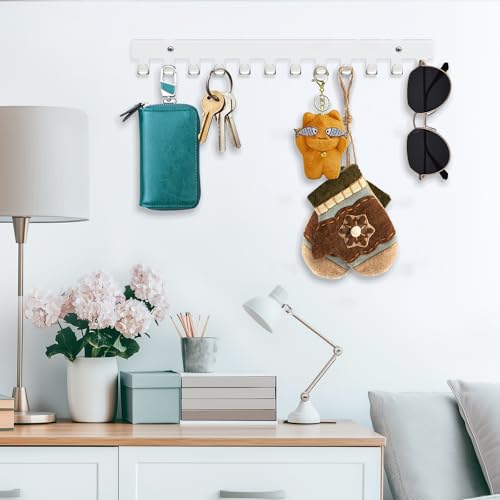 2 Pack Necklace Holder - Hanging Jewelry Organizer, Self-Adhesive, Wall Mount (Clear) - color: Clear