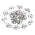 60Pcs Flower Connector Charms, Sliver Alloy Daisy Flower Double Loop Pendants Alloy Links Connectors for Jewelry Making