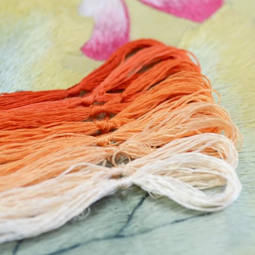 8 Skeins Mulberry Silk Floss Embroidery Thread Floss-Cross Stitch Threads China Silk Woven Jewelry Threads DIY Sewing Kits (15) - color: 15