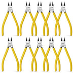 BOOSDEN 10 Pack Flush Cutters, Wire Cutters, 6'' Flush Cut Pliers | Spring Loaded Side Cutting Dikes, Heavy Duty Diagonal Cutters Bulk Set for Plastics,Floral, Crafting, Zip Ties, Electrical and DIY - color: 6''-10 Pack
