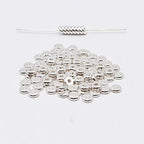 INSPIRELLE 100pcs Heishi Beads 6mm Long-Lasting Disc Brass Rondelle Spacer Beads Silver Plated Flat Round Shape Jewelry Metal Spacers for Bracelet Necklace Jewelry Making - color: Silver, size: 6mm
