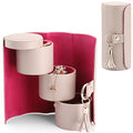 VLANDO Viaggio Mothers Day Gifts Her - Small Jewelry Case Box - Travel Essential Accessories for Women, Travelers, Couples, Mom, Friends, Bridesmaid - color: A. Grey&Red