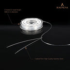 BEADNOVA DIY Starter kit 0.8mm Stretch Jewelry Cord Elastic Crystal String Cord 5 Meters with 1pc Collapsible Eye Needle for Jewelry Making