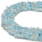 Gemstone Chips Natural Aquamarine 3-5mm Healing Crystals Waist Bracelets Necklace Kit Irregular Stone DIY Crafts Design Jewelry Making Approxi 32 inch - color: Aquamarine Chips
