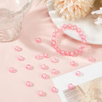 1000Pcs Transparent Letter Beads Acrylic Mixed Alphabet Beads Flat Round Disc Spacer Bead White Alphabet Pattern Loose Bead for Bracelet Necklace Jewelry Making 7x4mm Pearl Pink - color: Pearl Pink