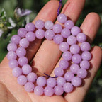 Natural Stone Beads 8mm Polished Round Smooth Gemstone Beads for Jewelry Making Supplies 15 Inch(45 Beads) (Lavender Purple) - color: lavender purple-45pcs