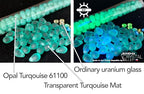 Czech 50-Piece Glass Beads, 6x9mm, Teardrop Transparent Turqouise Matte - color: Transparent Turqouise Matte (UV glow)