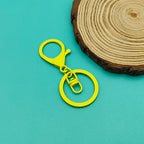 30Pcs Lobster Claw Clasps Keychain for Jewelry Making,Metal Lobster Clasp Swivel Trigger Clips with Swivel Clasps Hook Clips Flat Split Keychain Ring for DIY Craft Jewelry Making(Yellow) - color: Yellow