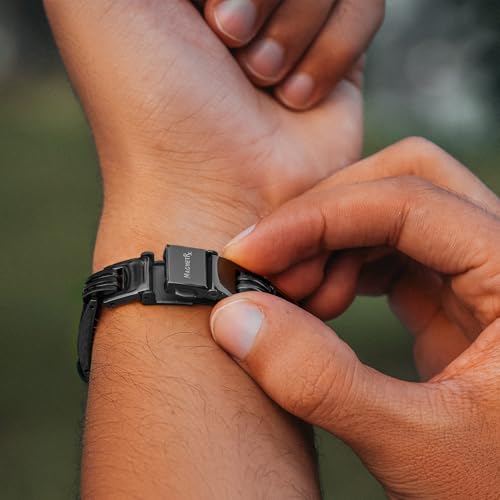 MagnetRX® Magnetic Bracelets for Men – Effective Mens Magnetic Bracelet with Carbon Fiber Inlay – Adjustable Length with Included Sizing Tool (Black) - color: Black Carbon Fiber (2X Strength)