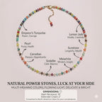 Handmade Natural Gemstone Beaded Necklace for Women, Cultured Freshwater Pearl Choker with Adjustable Extension Chain, Boho Healing Crystal Jewelry Collection - color: g Colorful