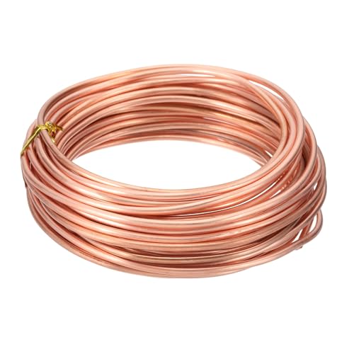 PATIKIL 99.9% Pure Copper Wire for Jewelry Making, 10 Gauge (2.6mm) Copper Craft Wire 24.6 Feet Beading Jewelry Making Supplies for Crafting Wreath Electroculture Gardening - size: 10 Gauge x 24.6 Feet