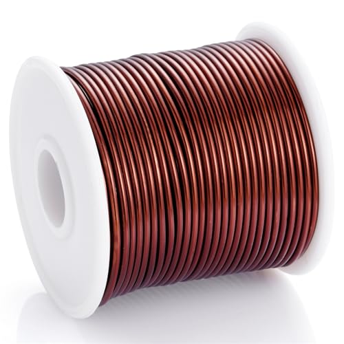 12 Gauge Brown Aluminum Craft Wire (105FT) - Anodized for Jewelry Making, Beading Floral, Plant Gardening, Sculpting & Modeling Craft Wire (Brown #15, 2mm) - color: Brown #15