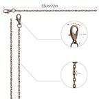 Lemonkey 24 Pack Necklace Chains Bulk,Bronze Plated DIY Cable Link Chains for Jewelry Making 22 Inches - color: Bronze, size: 22inch