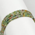 MJDCB 225pcs Natural Small Stone Beads 3mm Indian Agate Round Smooth Loose Gemstone Bead for Jewelry Making Bracelet Earring Necklace Accessories - color: Indian Agate