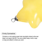 HARFINGTON Star Pendants Charm, 8Pcs 26mm Acrylic Bead Pendants with Loop for Bracelet Jewelry Making DIY Handicrafts, Yellow