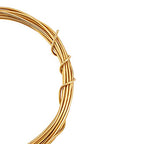 BENECREAT 14 Gauge 16.4 Feet Round Copper Wire Gold Brass Wire for Beading Craft and Jewelry Making - size: 14 Gauge