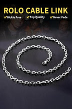 ChainsHouse Stainless Steel Cable Chain Necklaces for Men Women, 3mm/5mm/7mm/9mm/12mm 18K Gold/Black Plated Mens Cable Link Chains, 18"-30" Length - Send Gift Box - color: b: stainless-5mm, size: 28 Inches