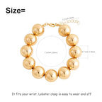 LALAPPLE Gold Plated Beaded Acrylic Bamboo Tube Bangle Bracelets for Women, Colorful Chunky Curved Tube With Gold Plated Pieces Beads Stretch Bracelet Friendship Summer Beach Jewelry - color: B-gold beaded (18mm)