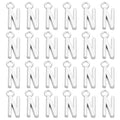 PATIKIL Letter Charm, 50pcs Alphabet Initial Pendant Charm Bulk DIY for Jewelry Making Bracelets Earrings Necklace - style: N