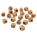 TUMBEELLUWA Stone Bead for Jewelry Making, Healing Crystal Large Hole Square Shape Loose Beads Pack of 15,Picture Jasper - color: light brown