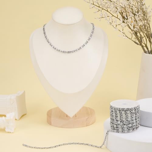 Jabogrii 16.4 Feet Stainless Steel Chain for Jewelry Making Silver Craft Bulk Chain Roll Handmade Jewelry Making Supplies - color: Silver