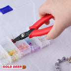 GOLD DEE 5.5" Needle Nose Pliers Mini Chain Nose Pliers Short-Nose Pliers Micro Precision Pliers Flat Smooth Jaws Mini Jewelry Pliers Jewellery Making Tool For Bending Wire Open and Close Jump Rings - style: Long-Nose Pliers