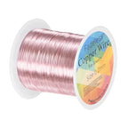 M METERXITY 0.2mm Jewelry Wire, 32 Gauge 328FT Craft Wire Copper Beading Wire for Jewelry Making/Planting/Weaving/DIY Crafting, Soft Metal Wires [100M, Rose Golden] - color: Rose Golden, size: 0.2mm 32 Gauge