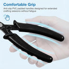 Bead Crimper for Jewelry Making Jewelry Crimper Tool Beading Pliers Tool Jewelrys Pliers With PVC Handle for Beading Earring Necklace Bracelet DIY Jewelrys Making