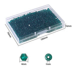 1000pcs Crystal Glass Beads 4mm Bulk Faceted Bicone Spacer Beads for DIY Jewelry Making - color: Malachite Green, size: 4mm