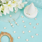 SUNNYCLUE 52Pcs 26 Styles Alphabet Connector Charms Double Link Charm Enamel White Flat Round A to Z Letter Gold Alloy Double Loops Pendants Findings for Jewelry Making Necklaces Bracelets DIY Crafts