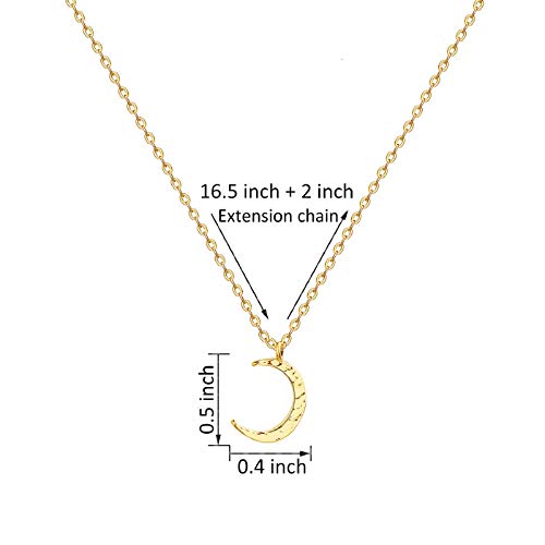 Valloey Rover Gold Necklace for Women 14K Gold Plated Circle Cubic Zirconia Pendant Necklace Dainty Twist Rope Chain Necklace Simple Jewelry Gift for Women - style: Gold-CMoon