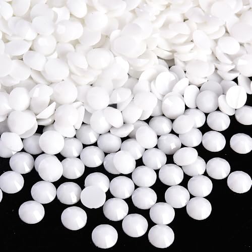 Blinginbox 50000pcs Flatback Rhinestones,Resin Non Hotfix Rhinestones Large Quantity Wholesale for Crafts DIY Creative Design,Clothes,Makeup,Nail Art (2mm=0.08",Jelly White) - color: Jelly white, size: 2mm=0.08"