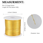12 Gauge Gold Aluminum Craft Wire (105FT) - Anodized for Jewelry Making, Beading Floral, Plant Gardening, Sculpting & Modeling Craft Wire (Gold #14, 2mm) - color: Gold #14