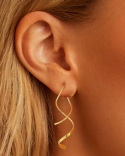 14K Gold/Sterling Silver Plated Dangle Earrings Dainty Hypoallergenic Jewelry, Trendy Lightweight Accessories for Women Valentines Mother's Day Birthday Thanksgiving Day Gifts - style: A-GD
