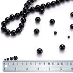 BEADIA Natural Black Onyx Stone Round Loose Semi Gemstone Beads for Jewelry Making 8MM 44PCS - color: Black Onyx, size: 8mm