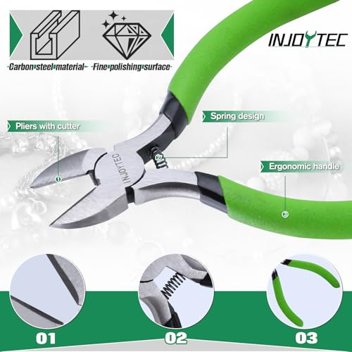Wire Cutters Side Cutting Pliers 5 Inch Diagonal Pliers Floral Wire Cutters Ultra Sharp Flush Cut Pliers Mini Fine Wire Cutting Plier Flush Cutting Pliers for Jewelry Making - style: Diagonal Pliers
