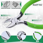 Wire Cutters Side Cutting Pliers 5 Inch Diagonal Pliers Floral Wire Cutters Ultra Sharp Flush Cut Pliers Mini Fine Wire Cutting Plier Flush Cutting Pliers for Jewelry Making - style: Diagonal Pliers