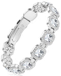 Feraco Pure Copper Bracelets for Women, 4X Ultra Strength Magnetic Bracelet with 3800 Gauss Neodymium Magnets & Dazzling Austrian Cut Crystals Stone, Adjustable Jewelry Gift - style: Radiant Square Shine - Silver
