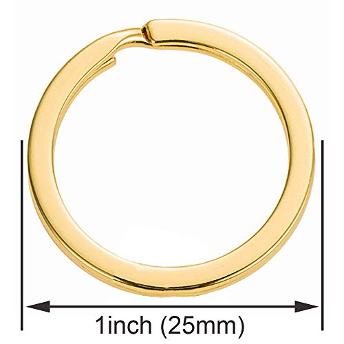 20pcs Swivel Clasps Lanyard Snap Hook with Key Ring Clip Lanyard Metal Lobster Claw Clasp Key Chain Rings for Crafts, Jewelry Making, Purses DIY (Gold)